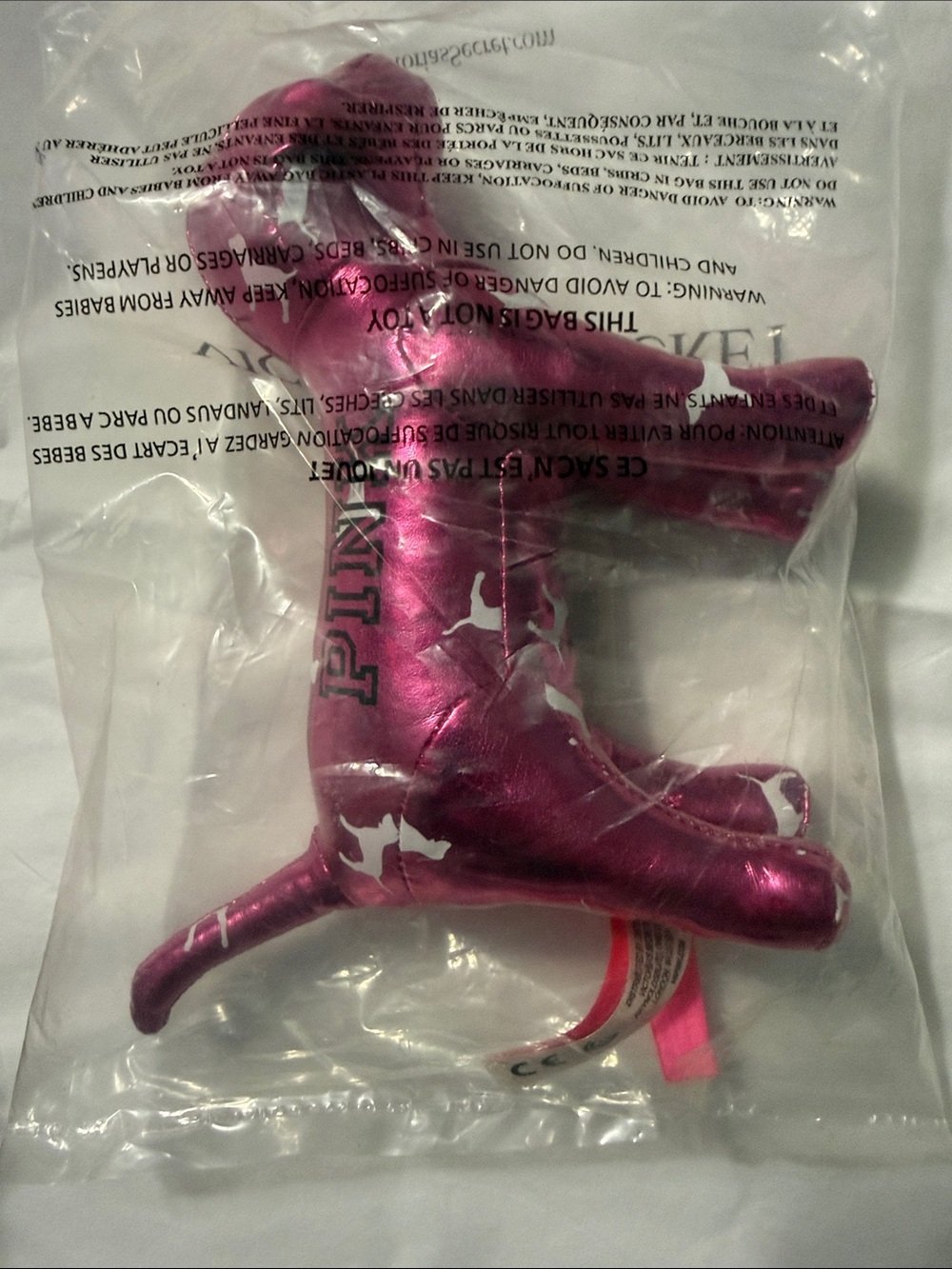 PINK Victoria's Secret Y2K Metallic Pink Dog Figurine (NWT) - Picture 6 of 6